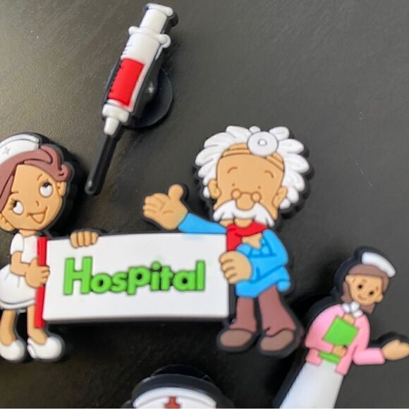 Set of 5 Nursing Croc Charms Novelty - Picture 4 of 5